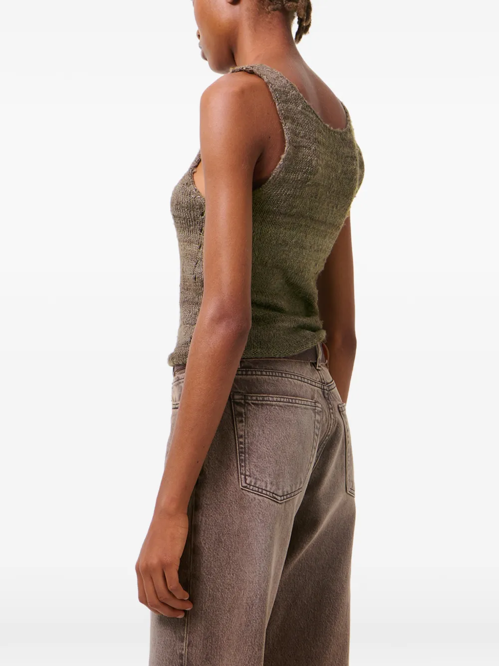 OUR LEGACY Ribgebreide tanktop Bruin
