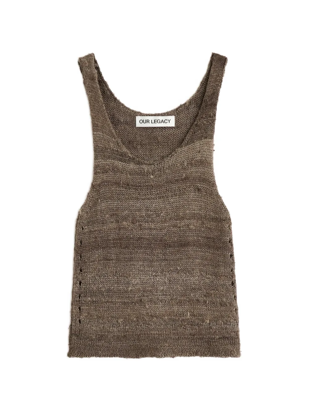 OUR LEGACY Ribgebreide tanktop Bruin