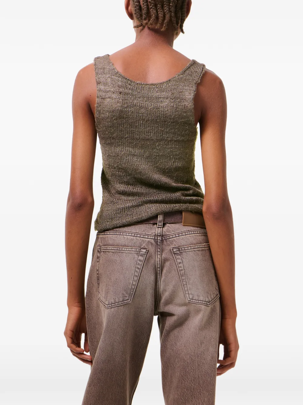 OUR LEGACY Ribgebreide tanktop Bruin
