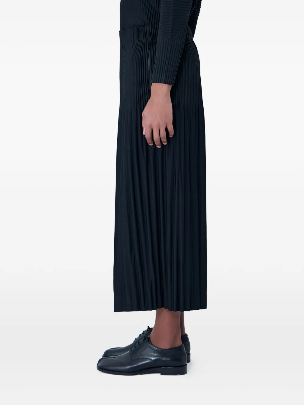 Pleated Cropped Trousers