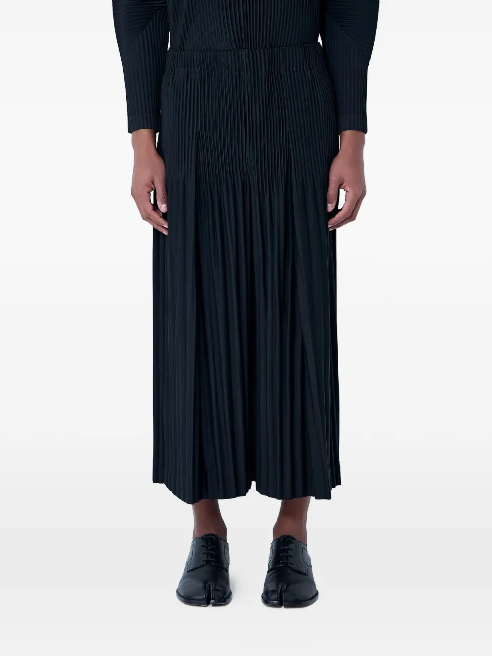 Homme Plissé Issey Miyake pleated cropped trousers - Nero