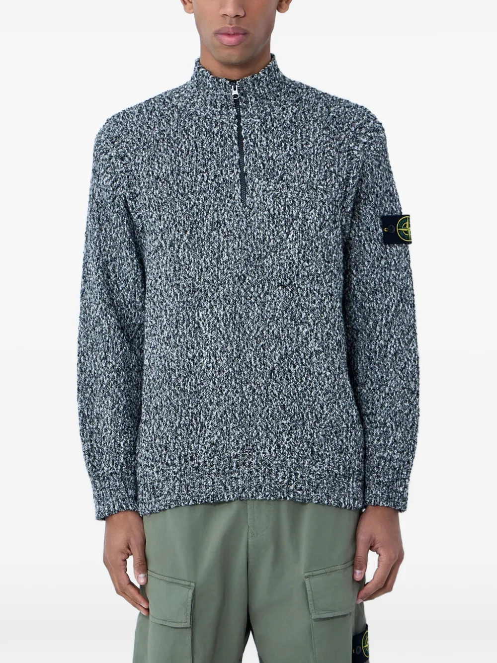 Stone Island half-zip sweater - Schwarz