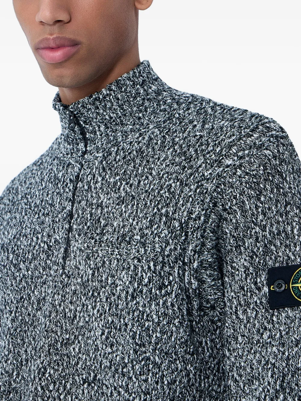Stone Island Trui met halve rits Zwart