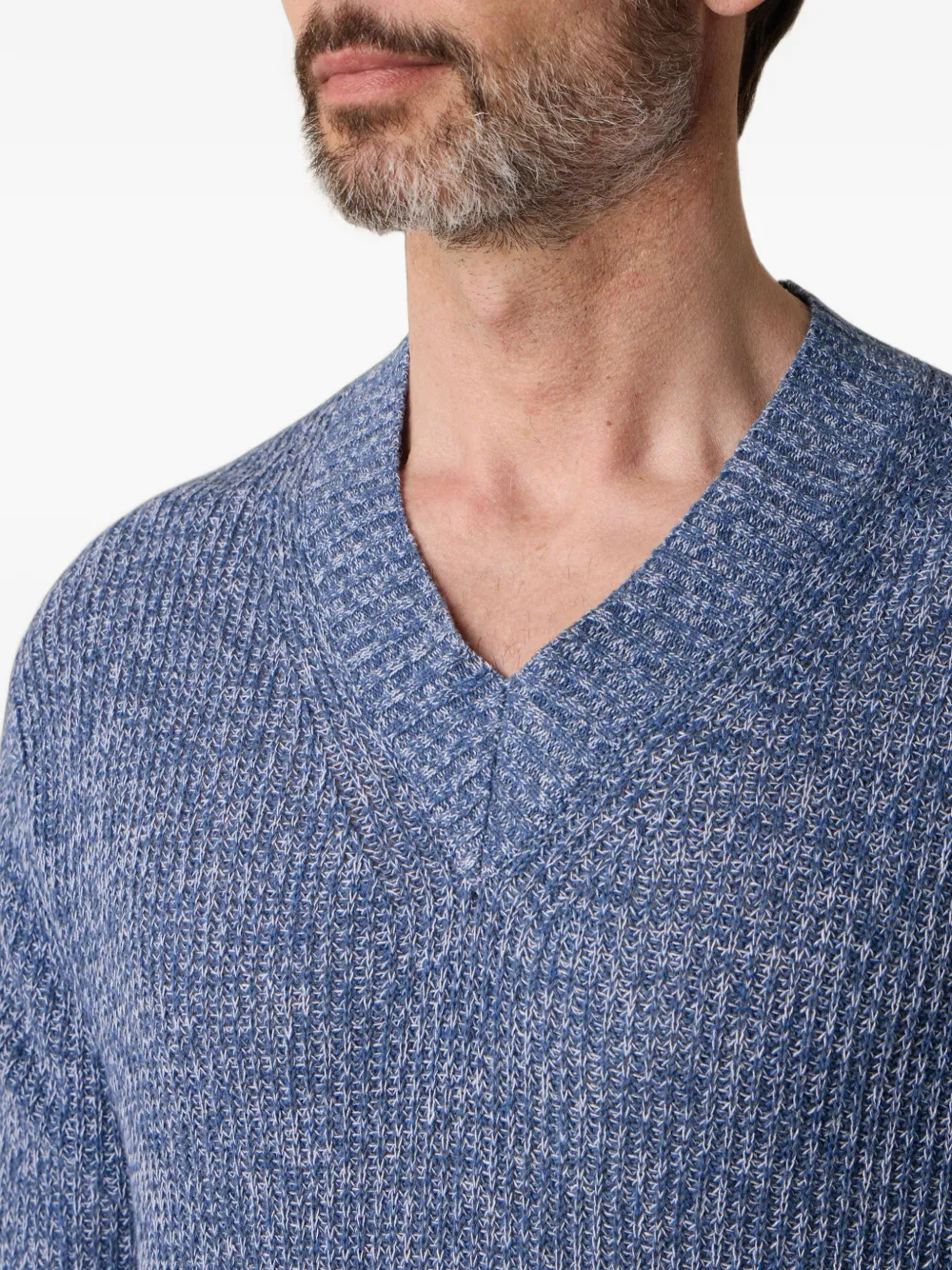 Brooks Brothers Gebreide trui met V-hals Blauw