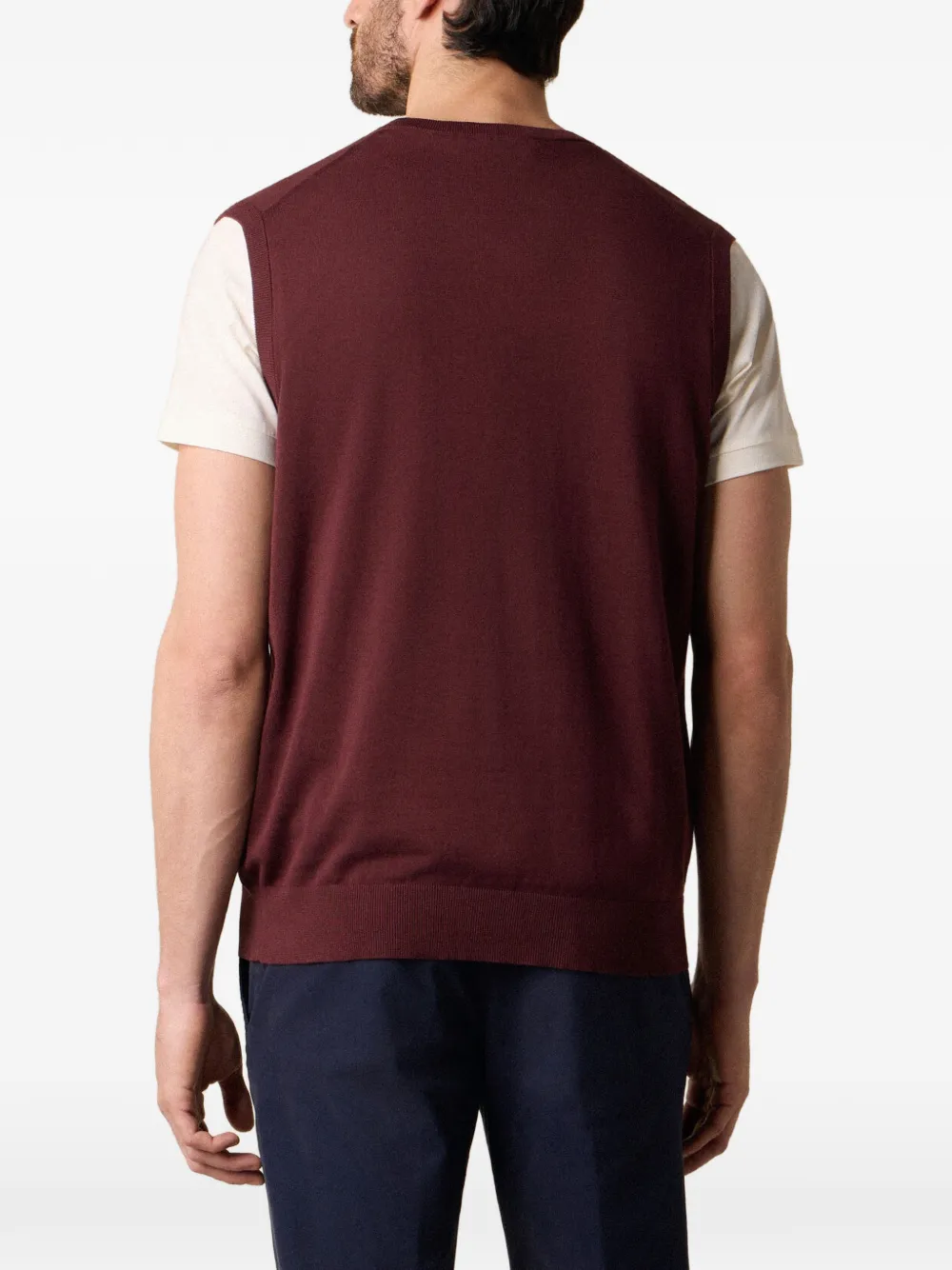  Brooks Brothers V-neck Knitted Vest - Red 