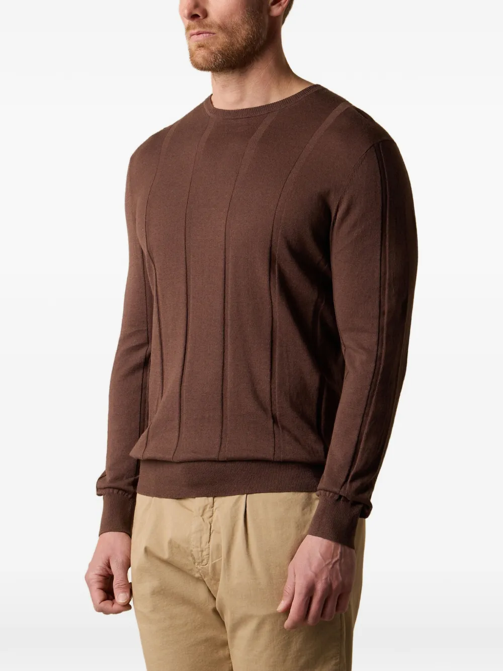 Brooks Brothers Gerippter Pullover - Braun