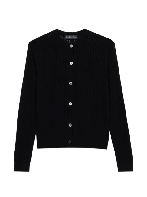 Brooks Brothers pointelle crew-neck cardigan