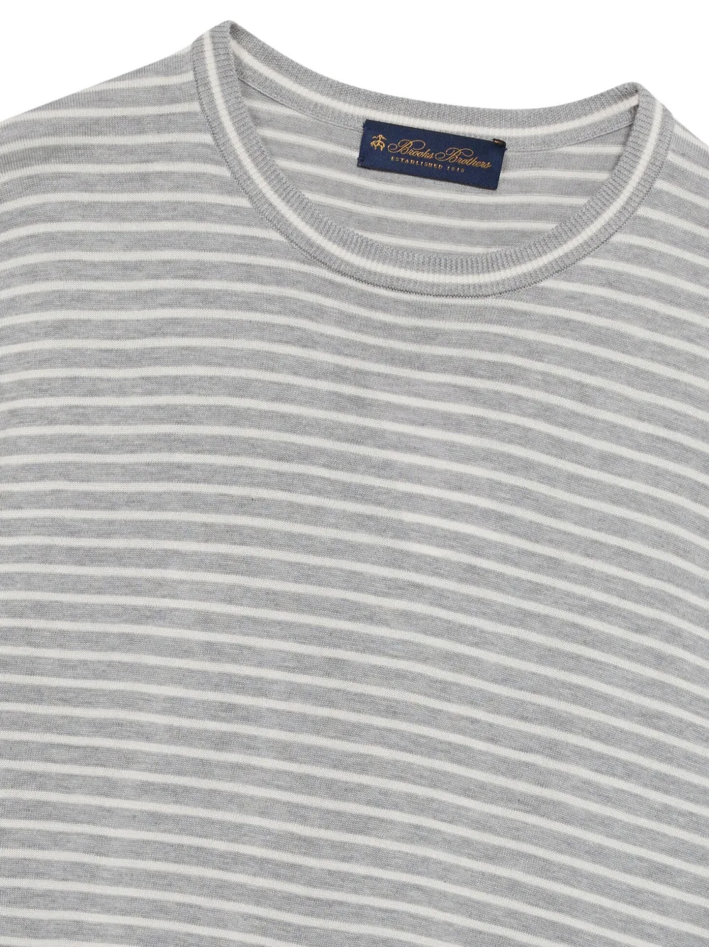  Brooks Brothers Striped-pattern Crew-neck Sweater - Grey 