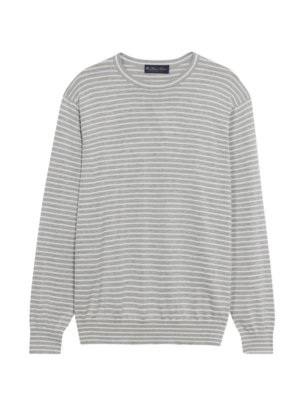 Brooks Brothers striped-pattern crew-neck sweater - Grau