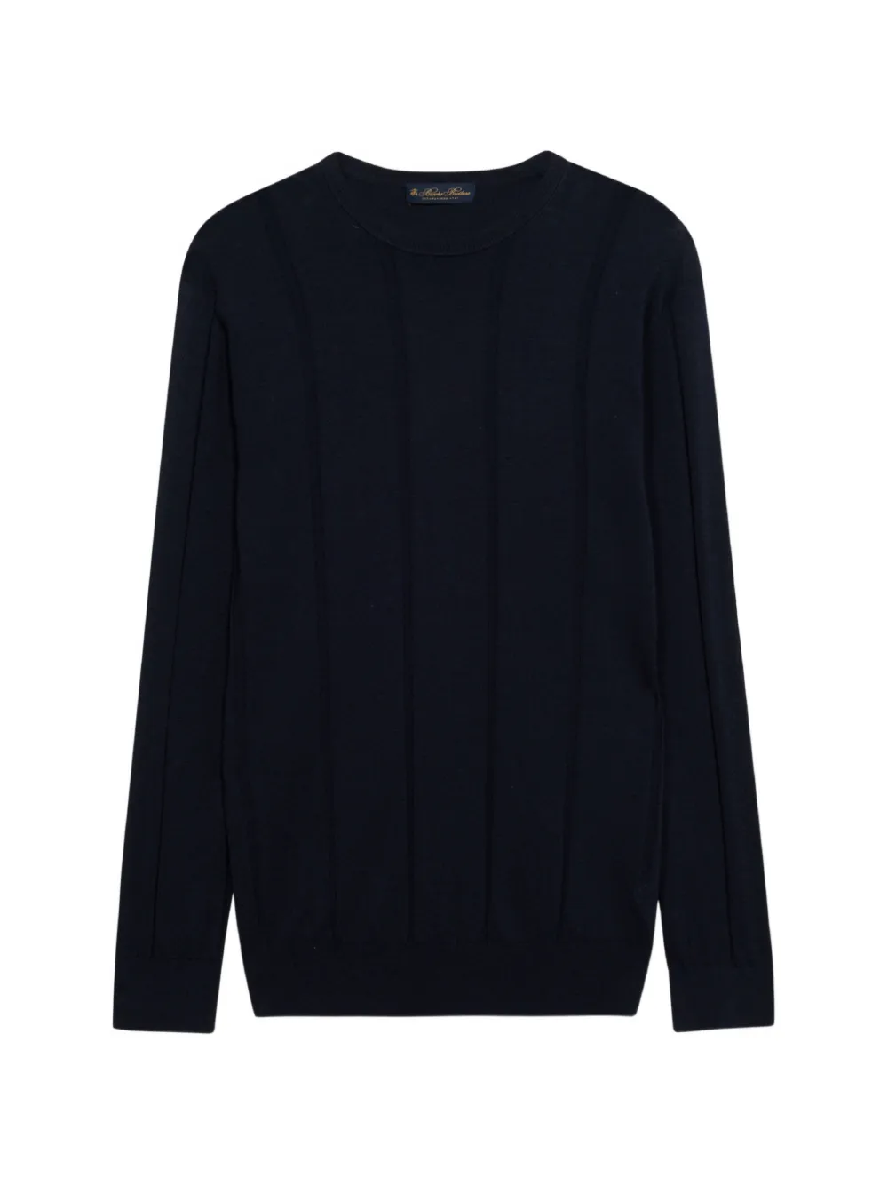 Brooks Brothers Maglione girocollo a coste - Blu