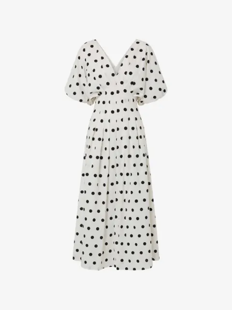 Nicholas Vicky dress - white black polka-dot