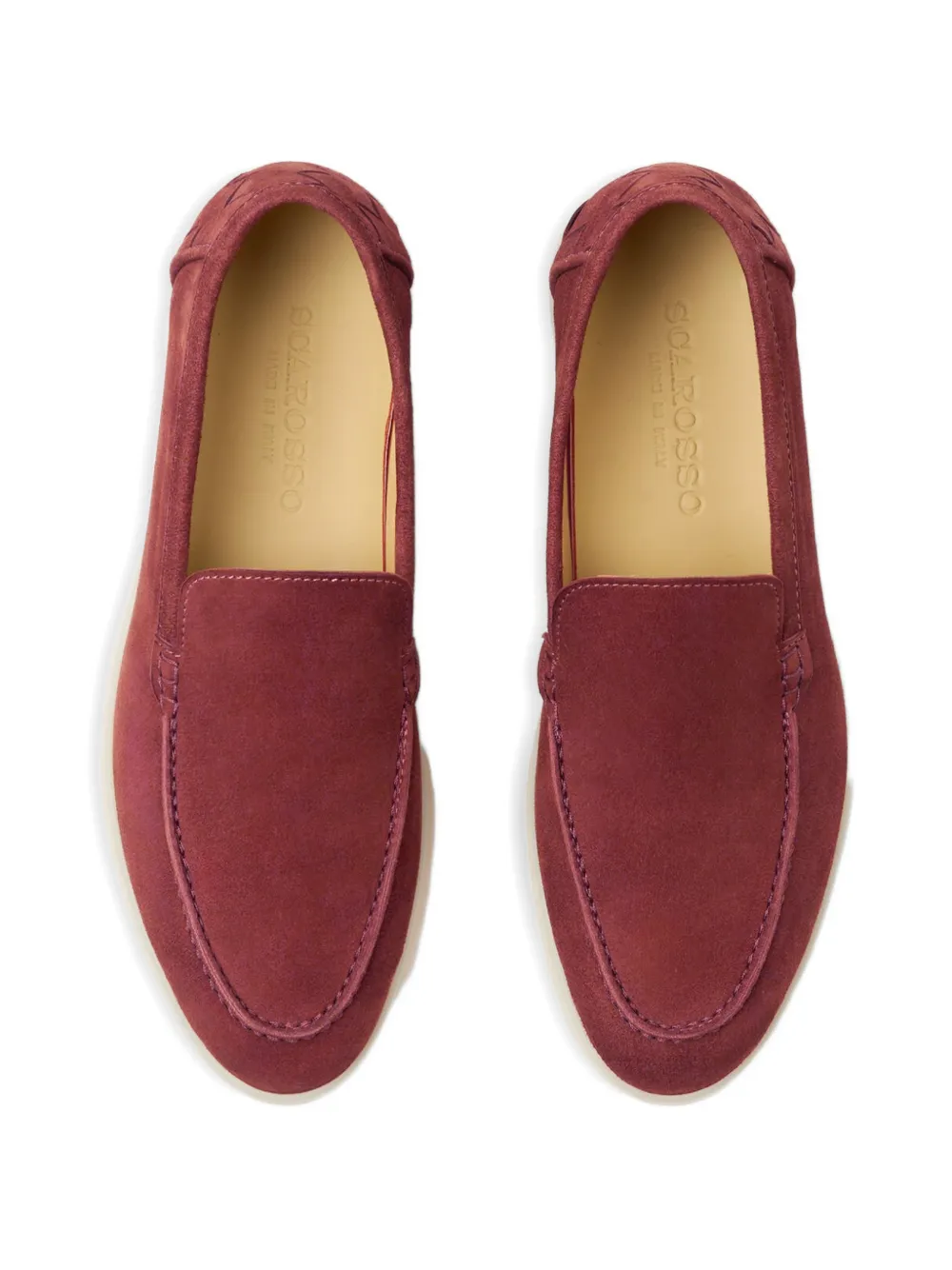 Scarosso Ludovica suède loafers Rood