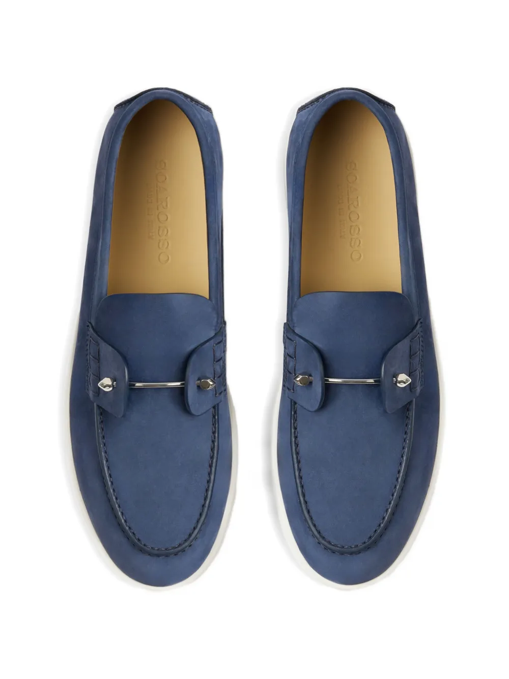 Scarosso Cole loafers met metalen detail Blauw