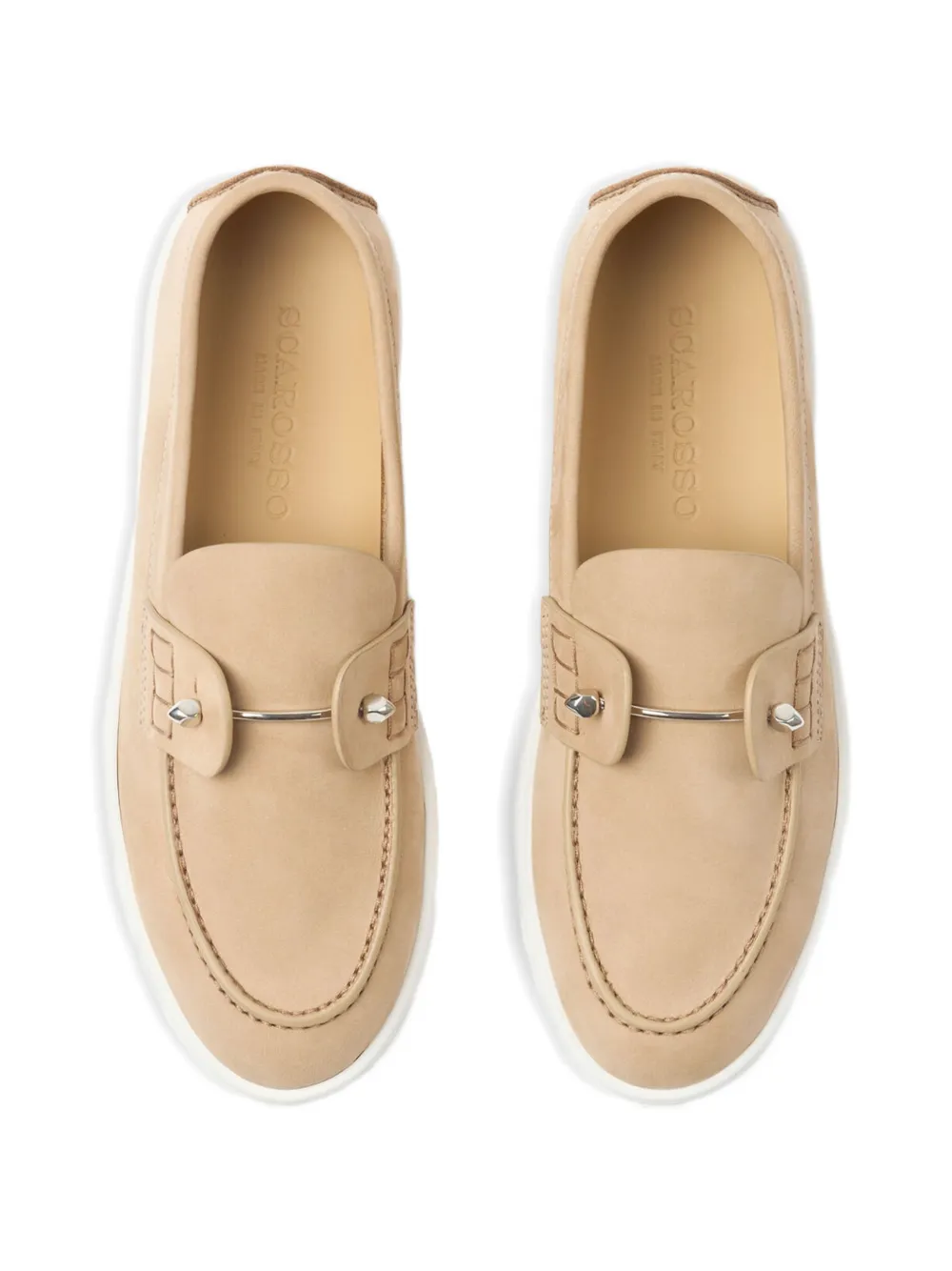 Scarosso Coline loafers met metalen detail Beige