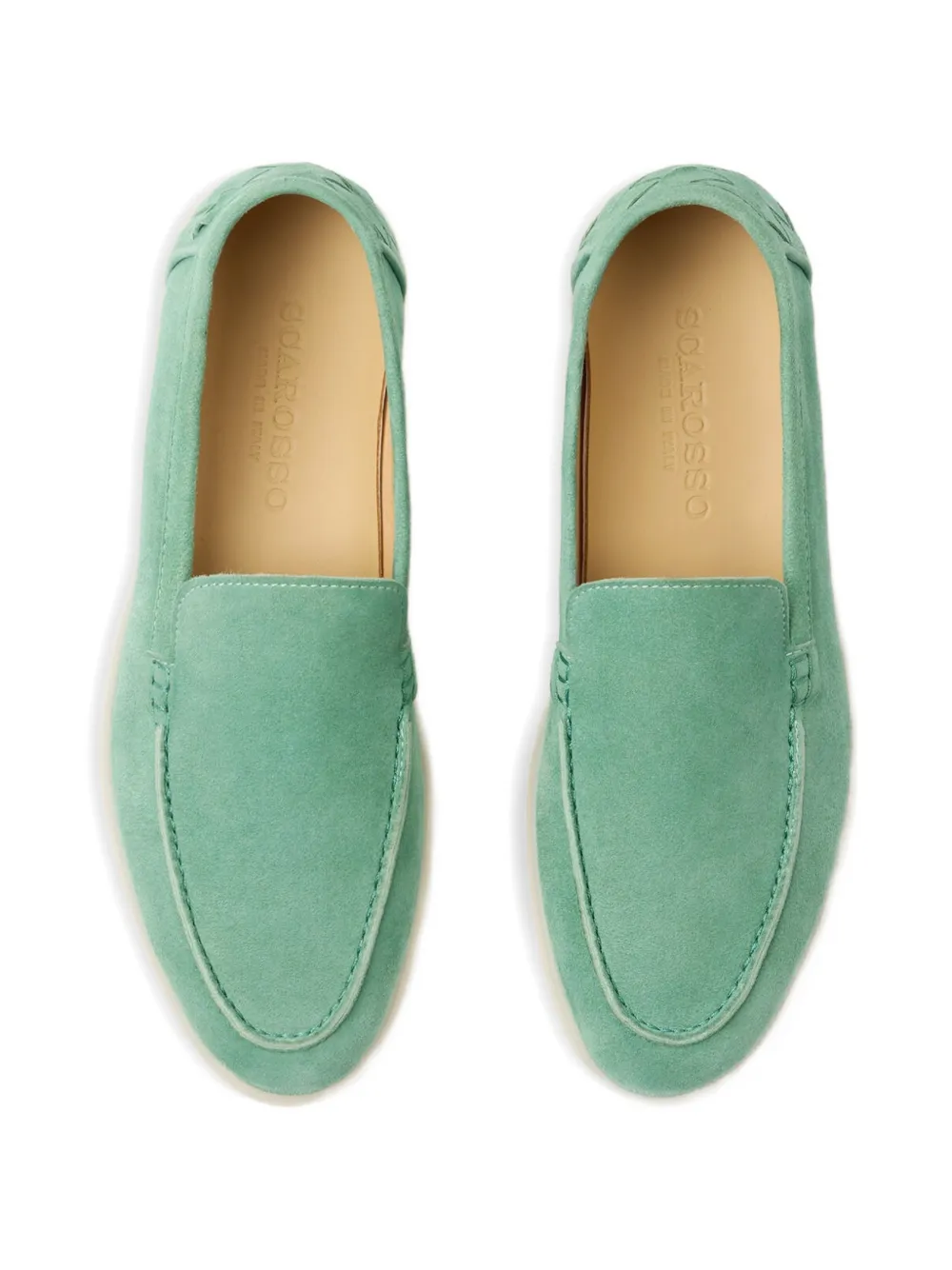 Scarosso Ludovica suède loafers Groen