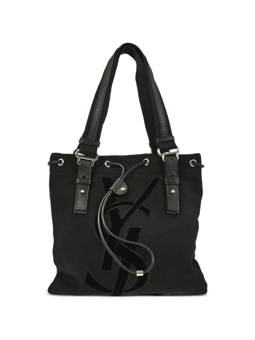 Saint Laurent Pre-Owned Borsa tote Kahala con logo 1990-2000 - Nero