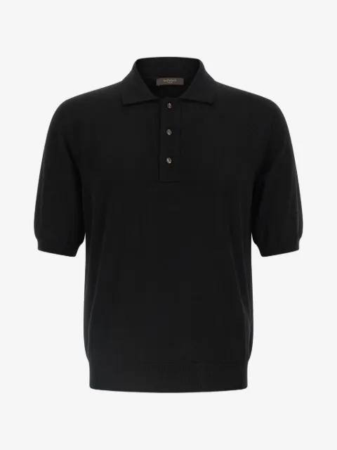 Zanone playera tipo polo tejida manga corta