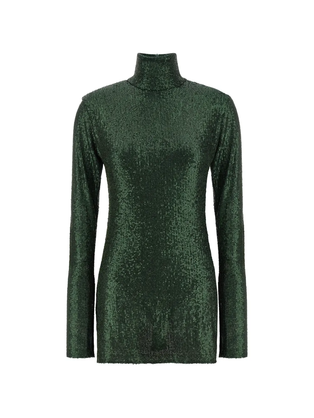 Norma Kamali sequin high-neck mini dress - Verde