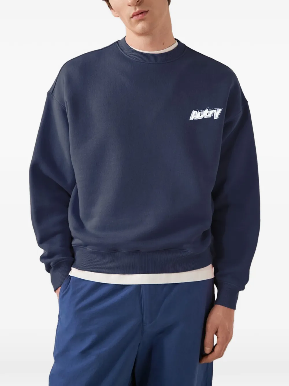 Autry Sweater met logo Blauw