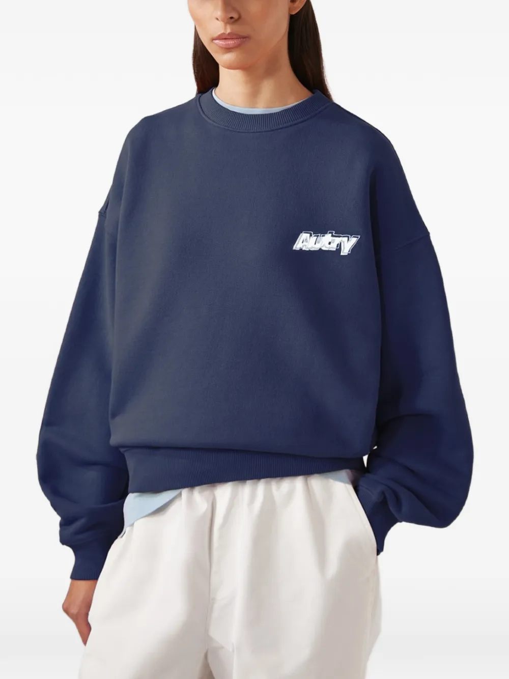 Autry Sweater met logo Blauw