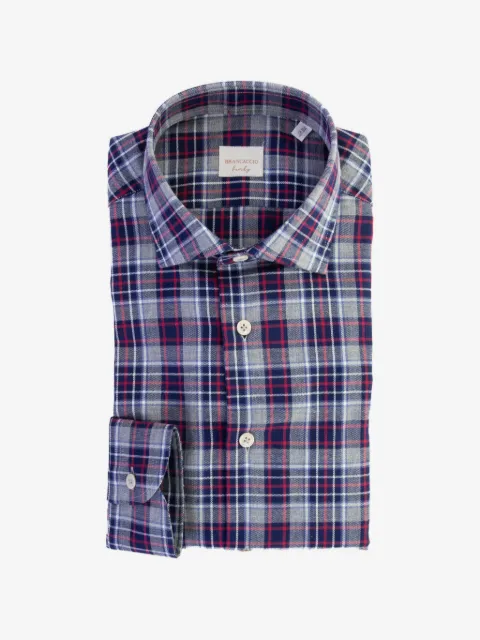 Brancaccio check-pattern button-down shirt
