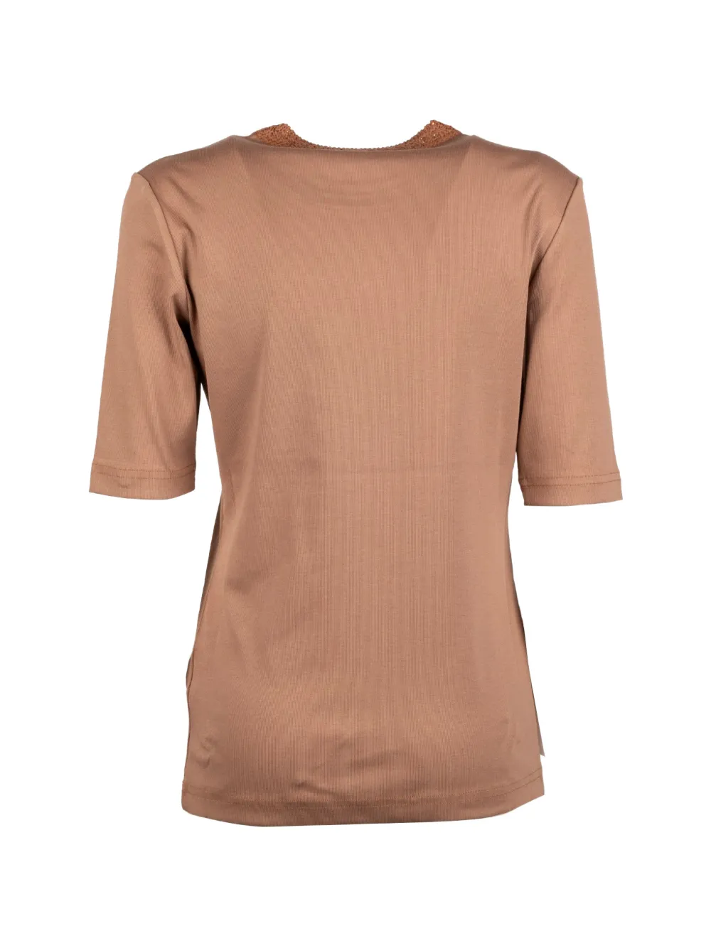 Fabiana Filippi Top met ronde hals Beige