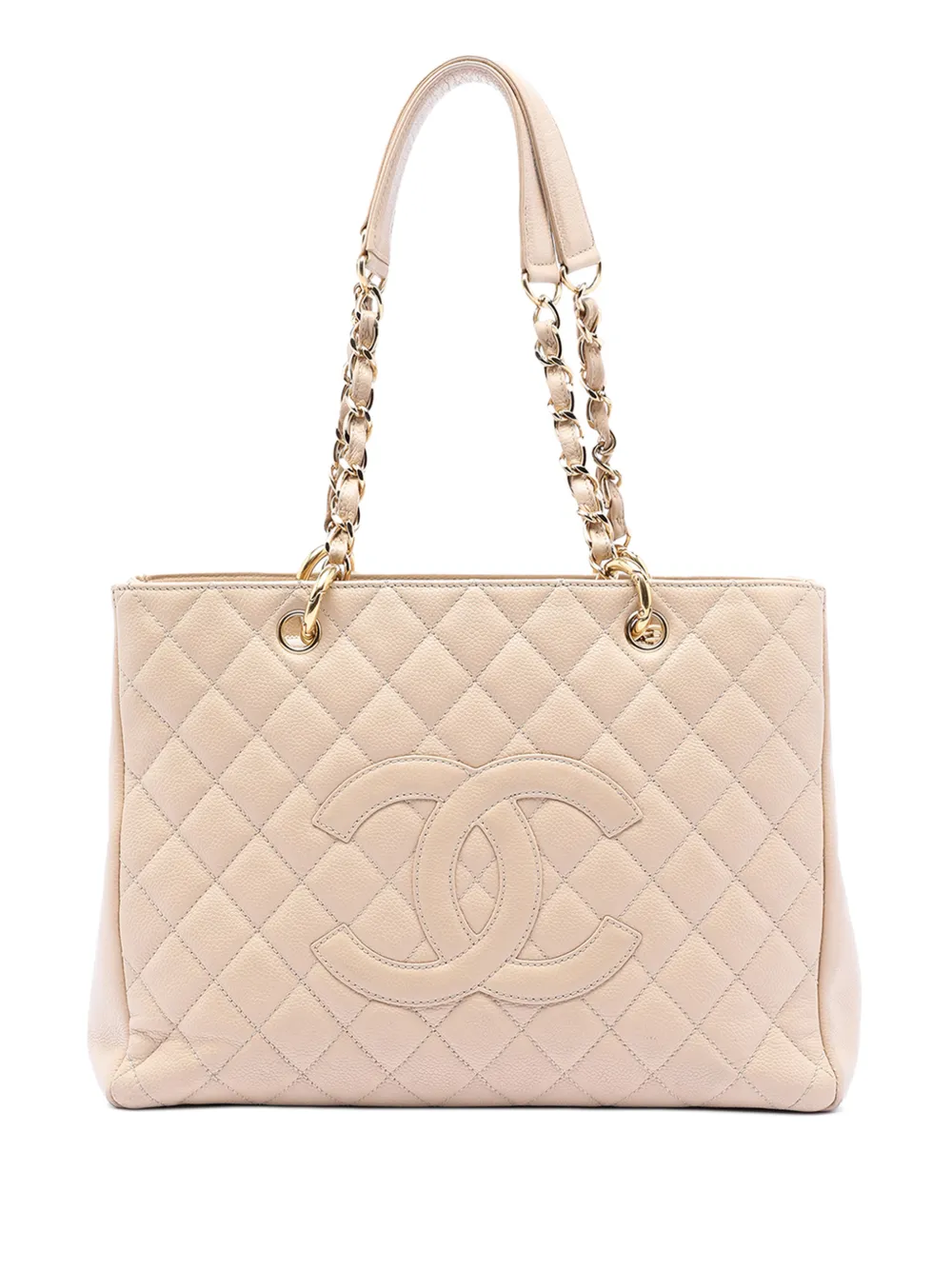 CHANEL Pre-Owned 2009-2010 Caviar Grand Shopping tote bag - Brown