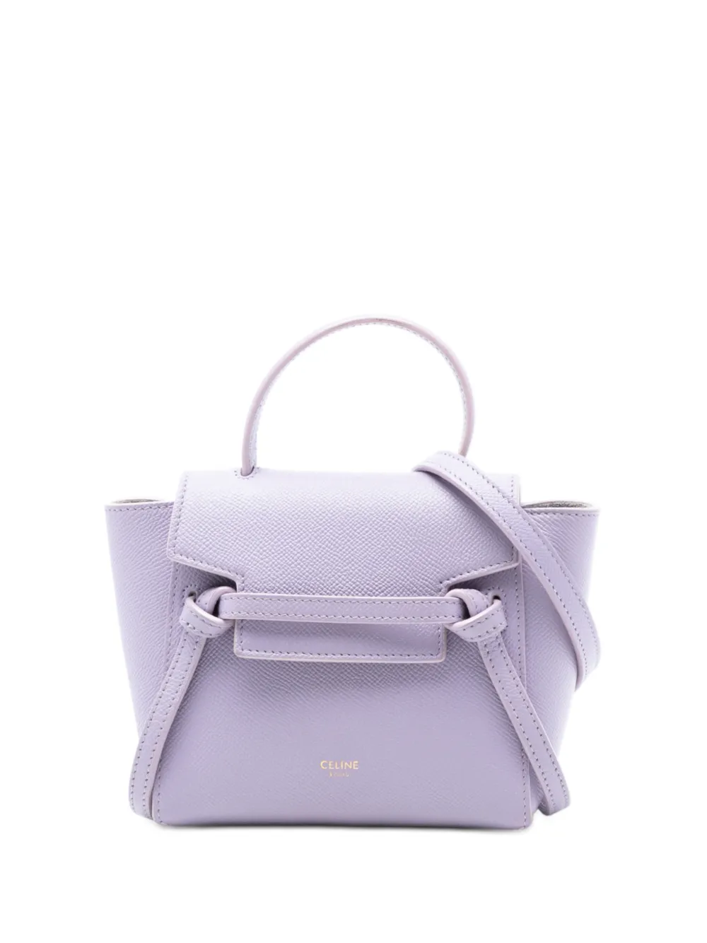 Celine Pre-Owned 2021 Pico Grained Calfskin Belt Bag satchel - Viola