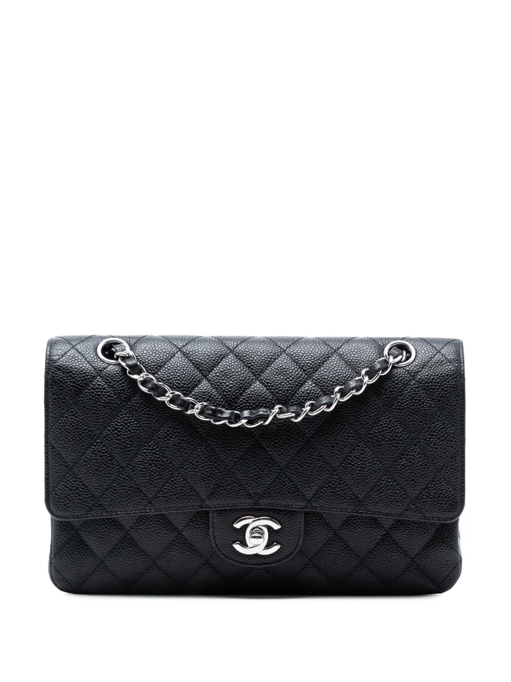 CHANEL Pre-Owned 2009-2010 Medium Classic Caviar Double Flap shoulder bag - Nero