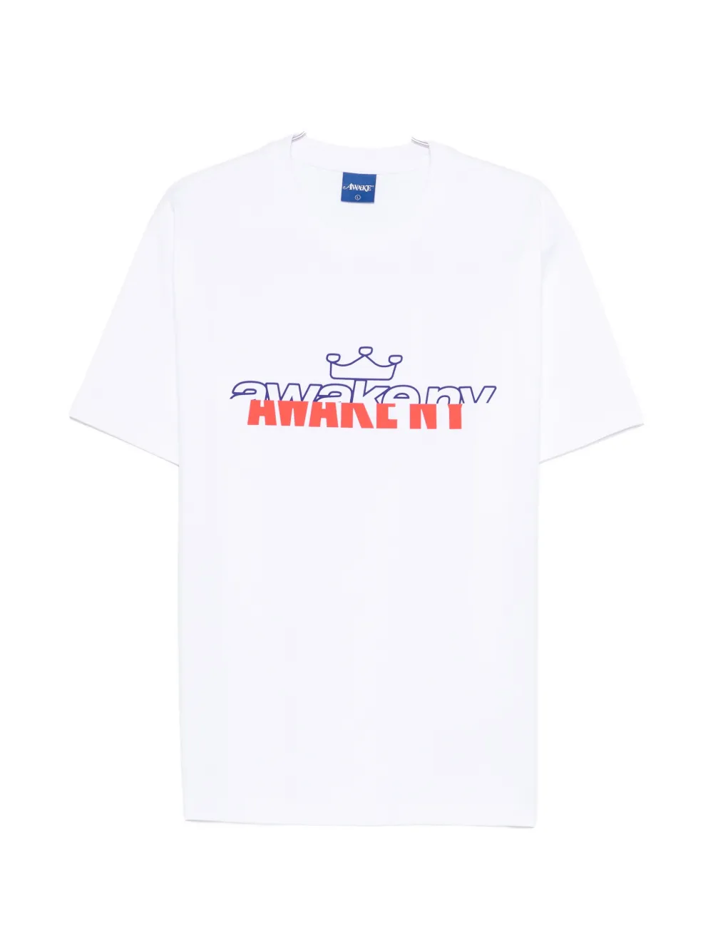 Awake NY Headcrack Champs logo T-shirt - Bianco