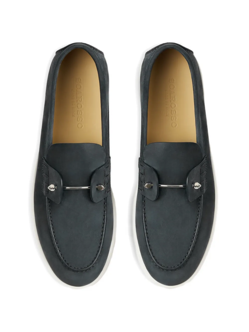 Scarosso Coline loafers met metalen detail Blauw