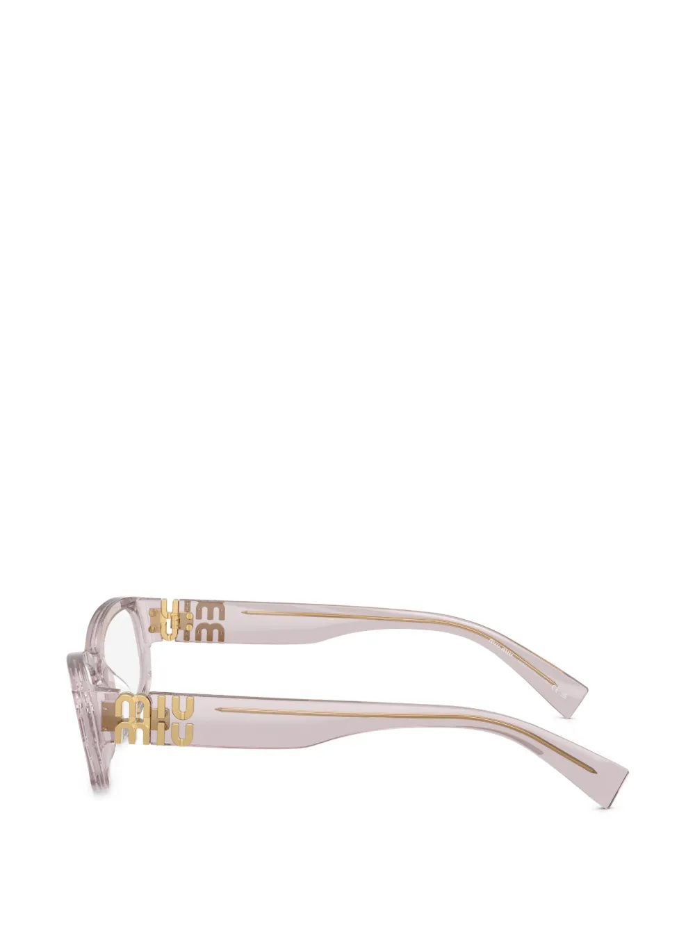 Miu Eyewear Bril met logodetail Paars