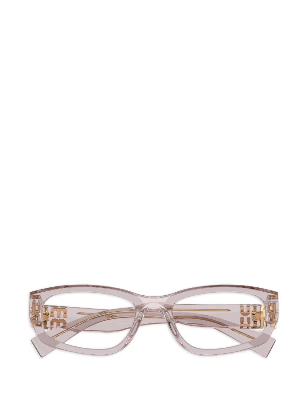 Miu Eyewear Bril met logodetail Paars