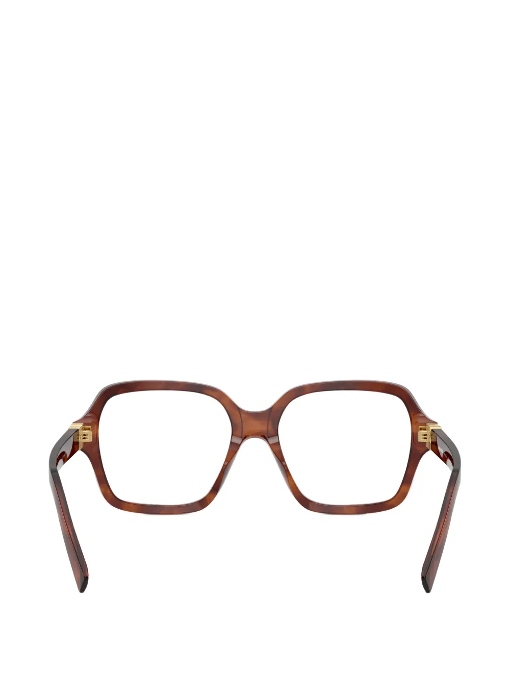  Miu Miu Eyewear Square-frame Glasses - Brown 