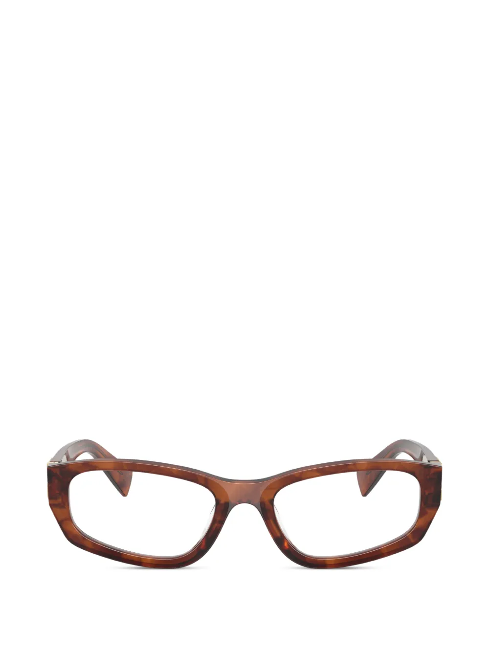 Miu Miu Eyewear logo-detail glasses - Marrone
