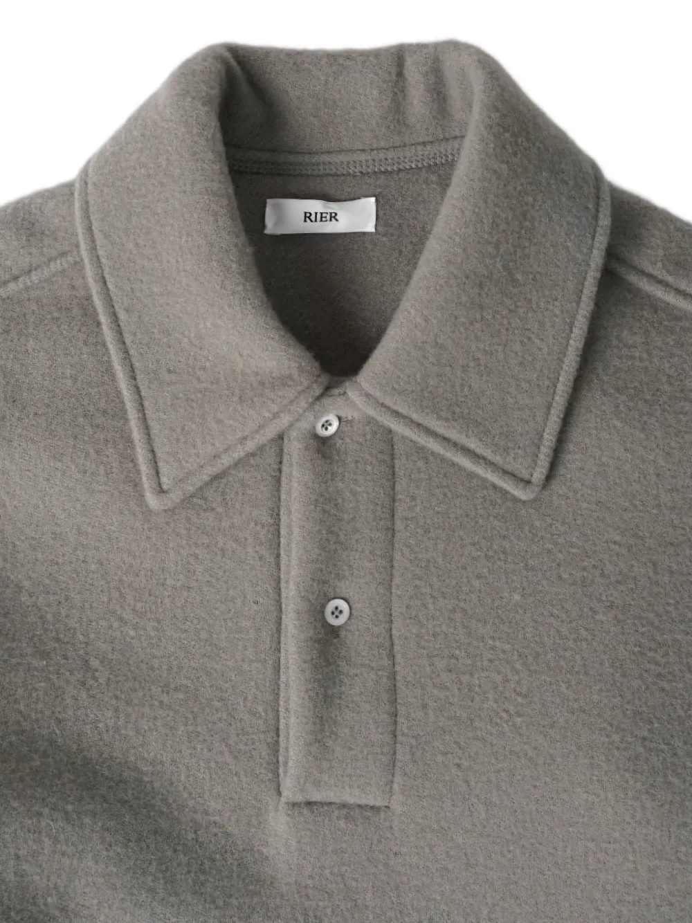  Rier Fog Fleece Polo Shirt - Grey 