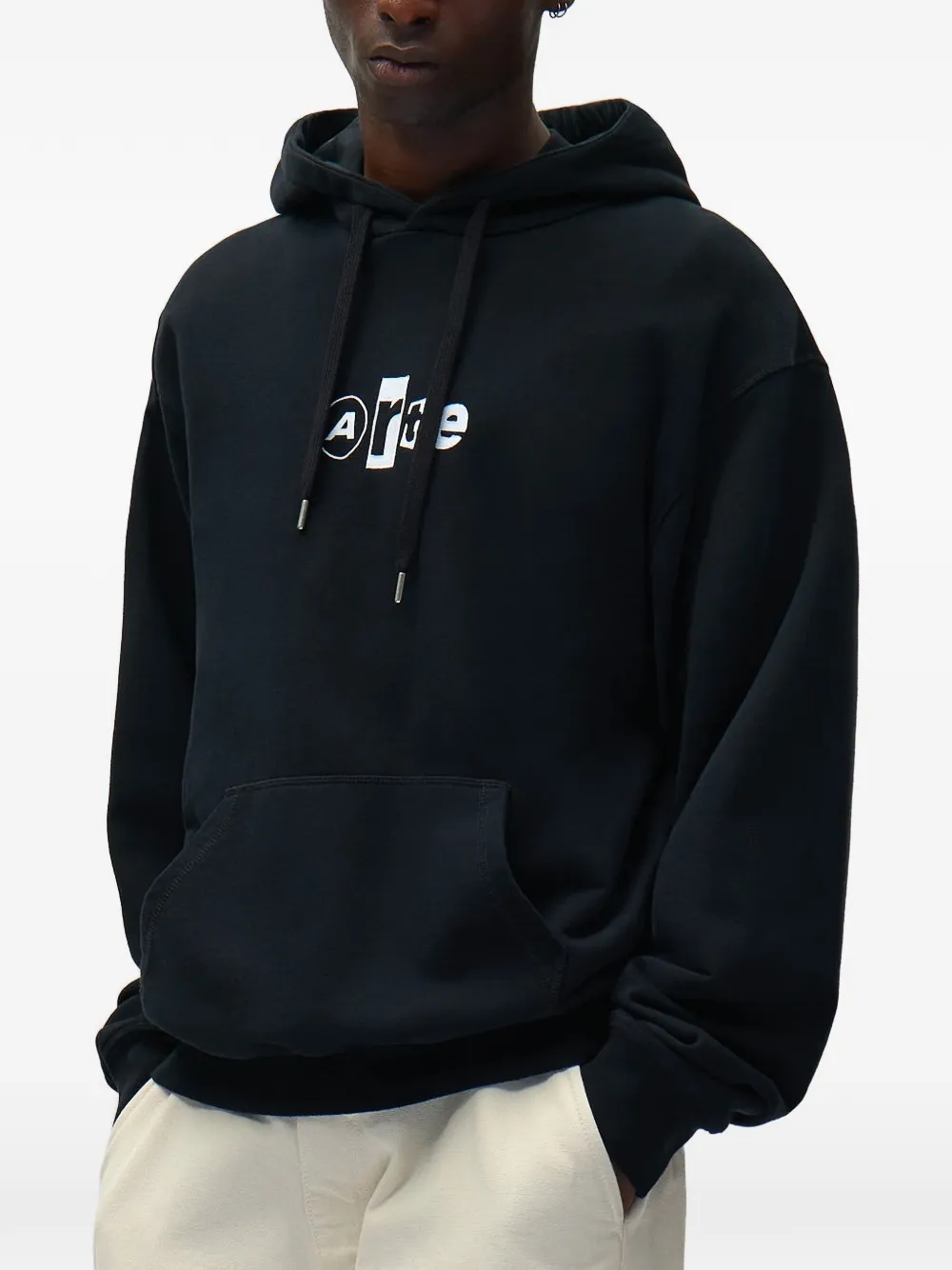 Arte Antwerp Collage logo-print hoodie - Nero