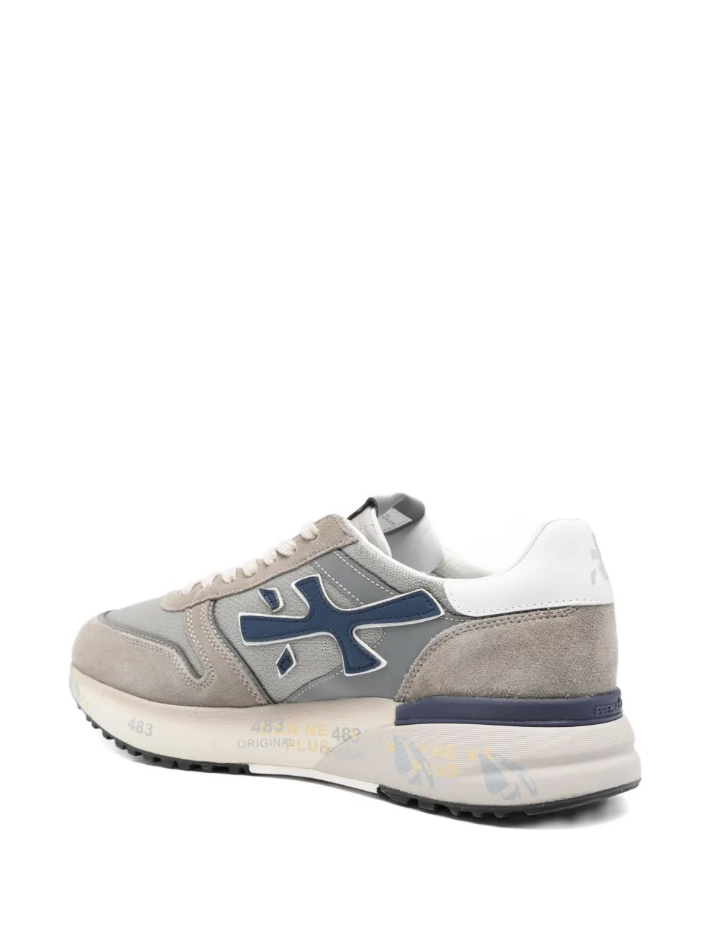 Premiata Mick 8001 suède sneakers met vlakken Grijs