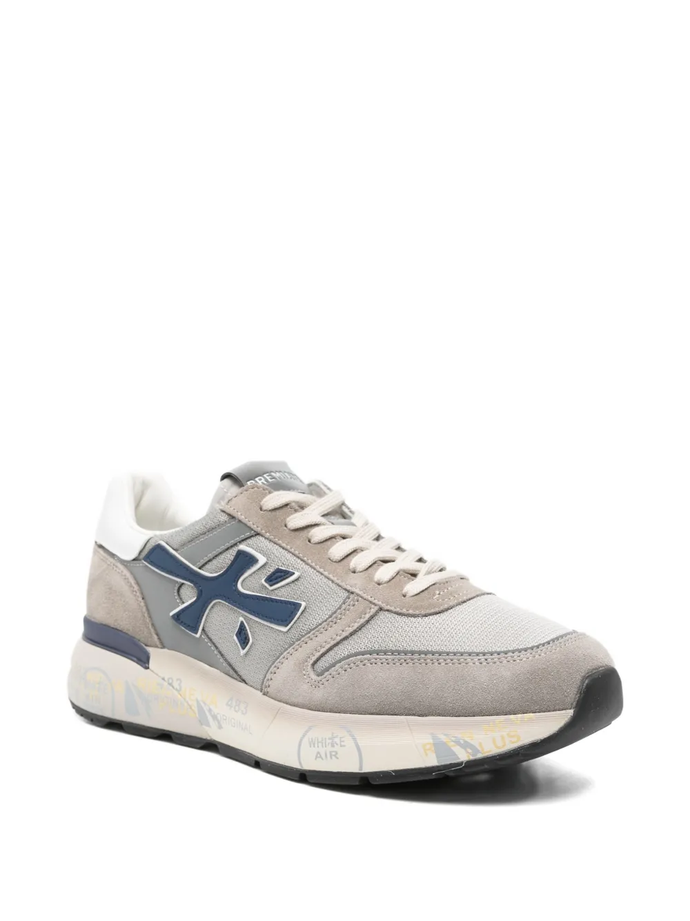 Premiata Mick 8001 suède sneakers met vlakken Grijs