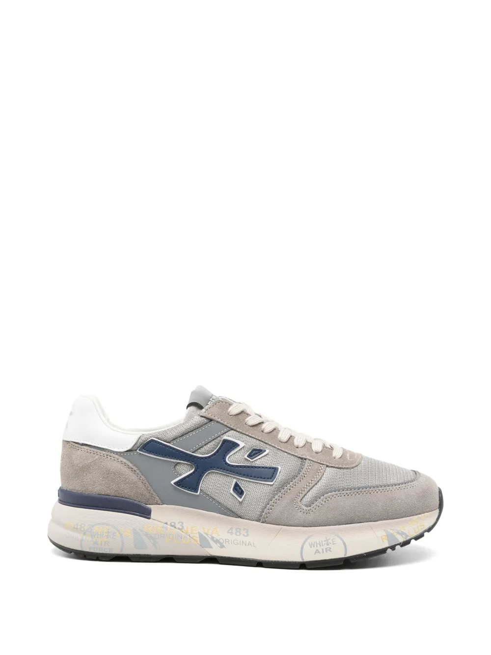 Premiata Mick 8001 suede panelled sneakers - Grau