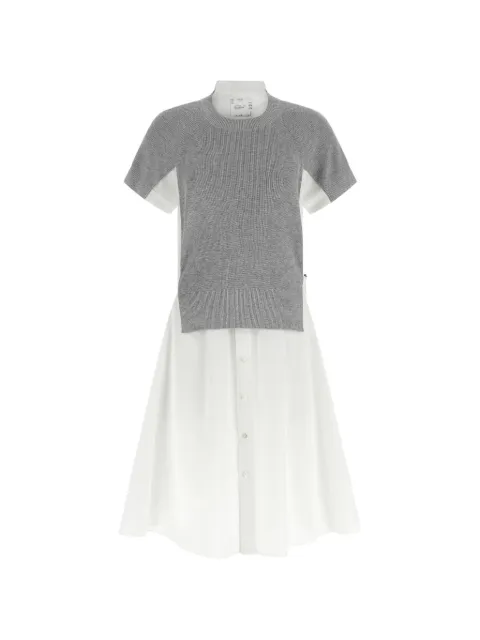 sacai vestido midi Hybrid