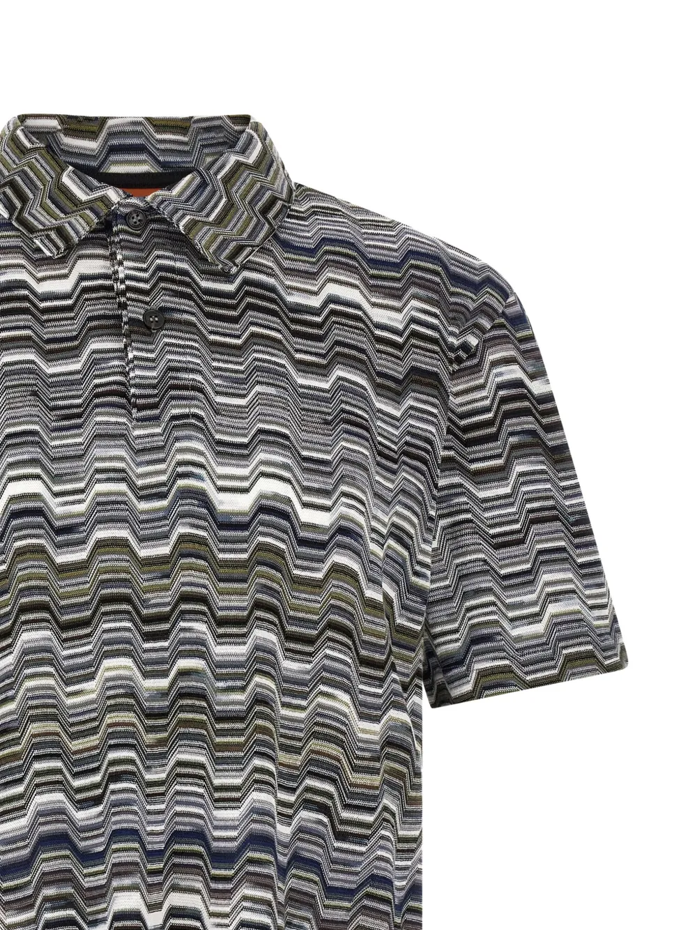 Missoni Poloshirt met zigzag-jacquard Groen