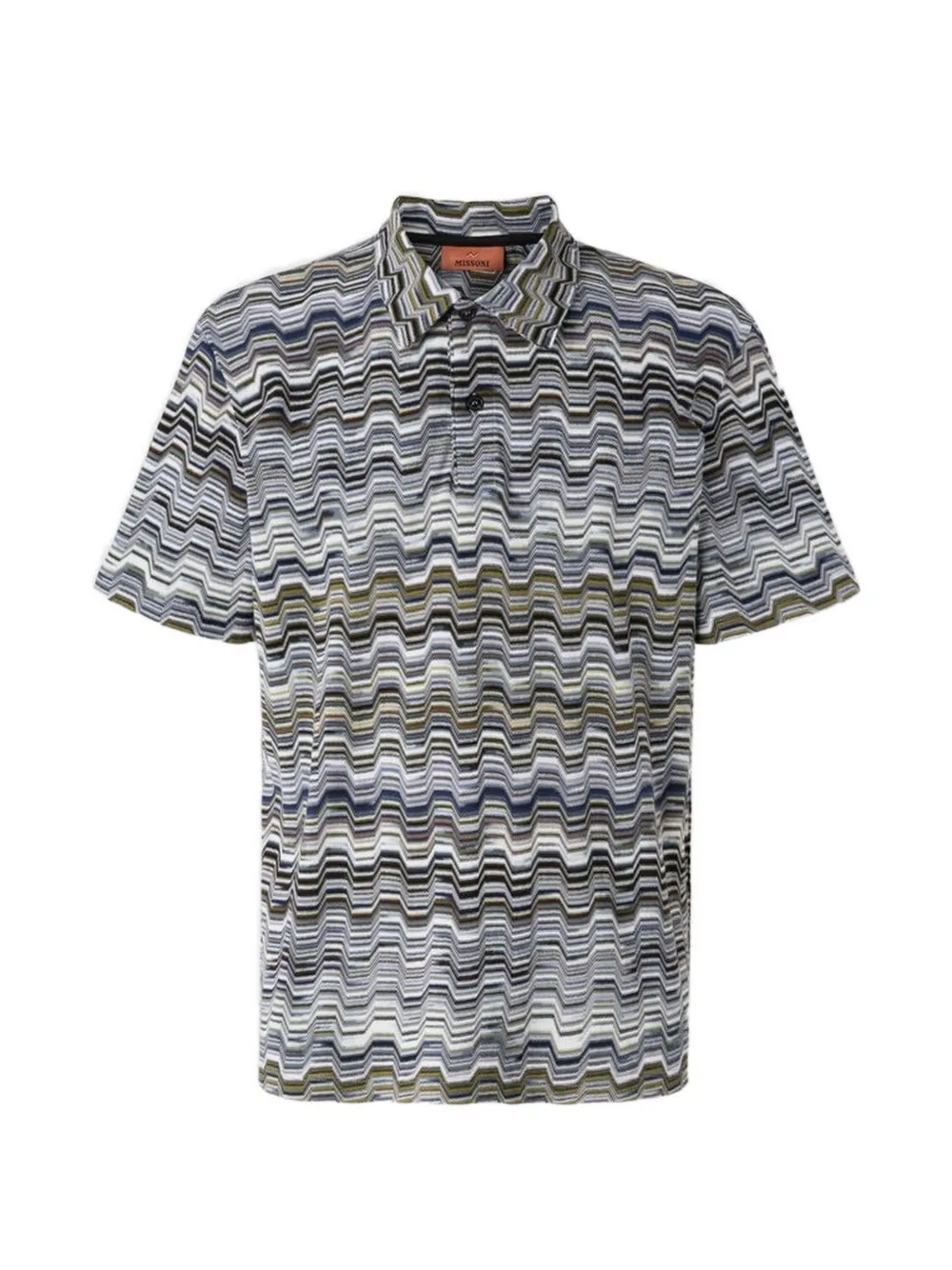 Missoni zig-zag jacquard polo shirt - Grün