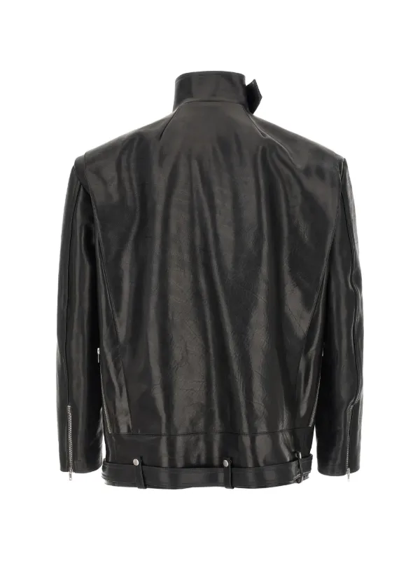 ジャケット・アウター RICK OWENS LEATHER BIKER JACKET 34327275_65367885_600.jpg