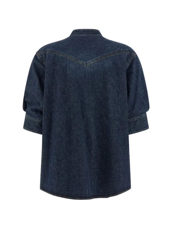 Sacai シャツスタイル トップ | ブルー | FARFETCH JP