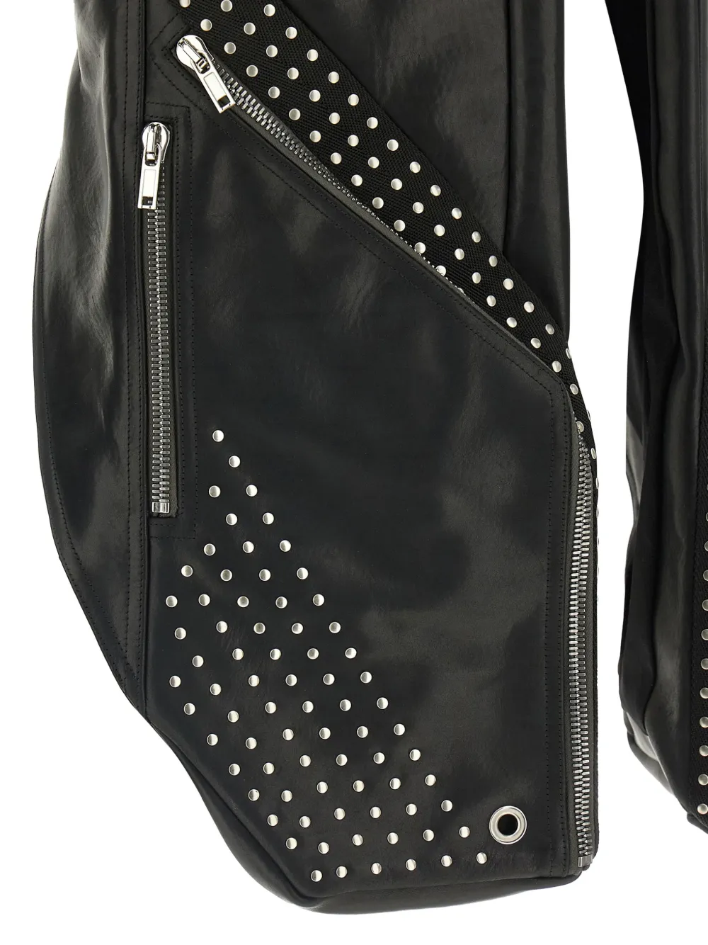 Rick Owens Temple leren spencer Zwart