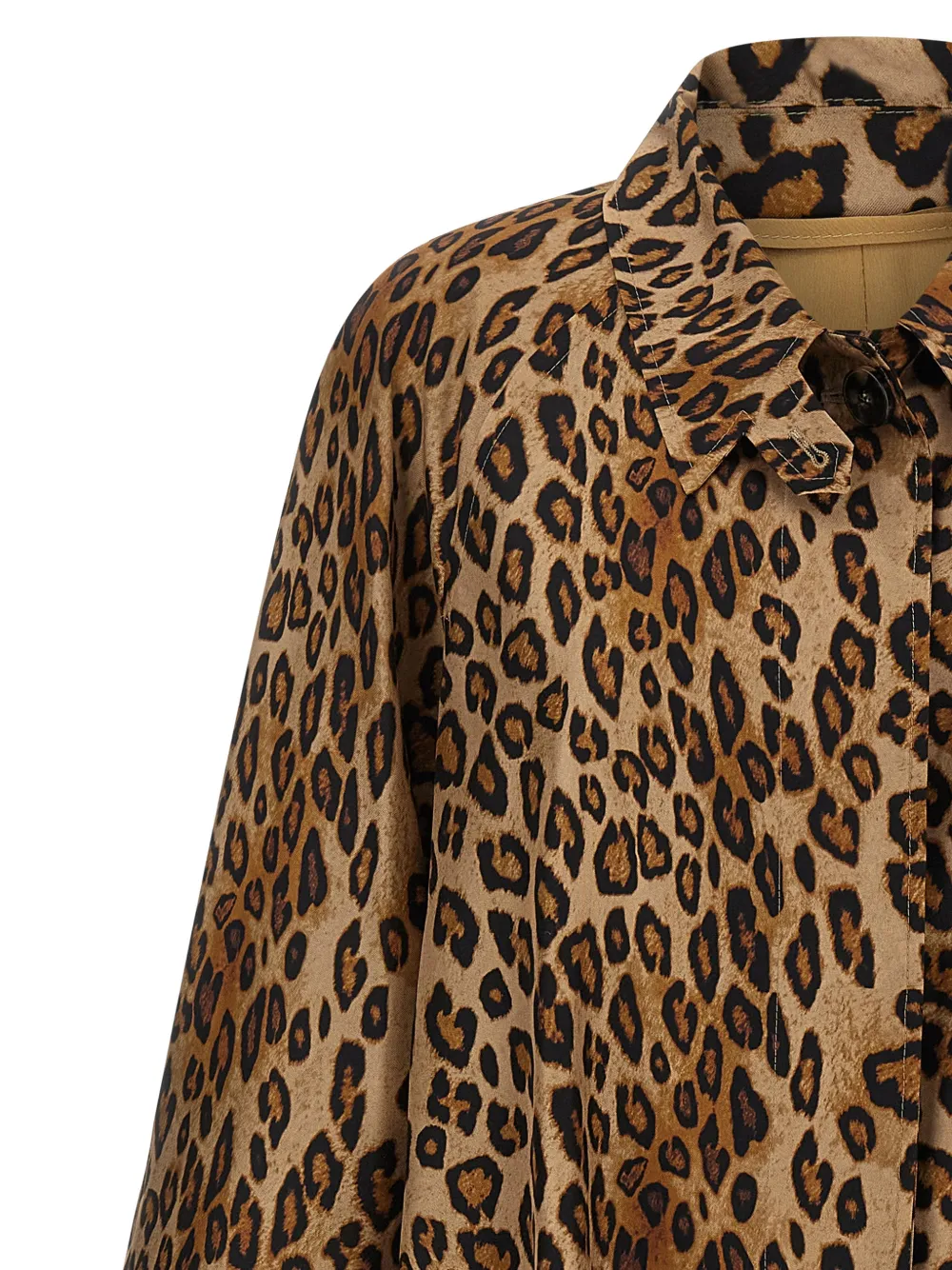  Alberto Biani Leopard-print Trench Coat - Brown 