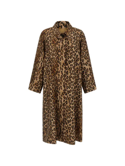 Alberto Biani leopard-print trench coat