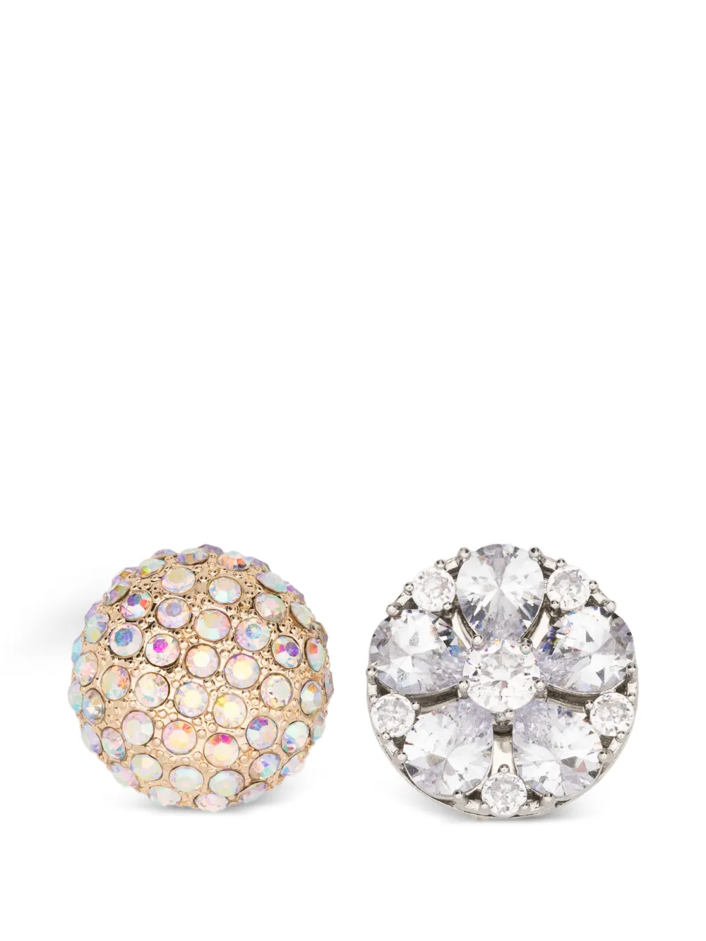 MM6 Maison Margiela crystal-embellishment earrings - Argento