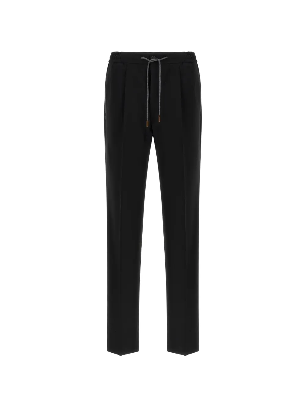 Incotex 78 drawstring pleat wool trousers - Nero